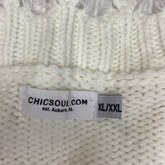 Looking For A Lover Sweater, Ivory-Pink XL/XXL Chic Soul - Picture 9 of 10